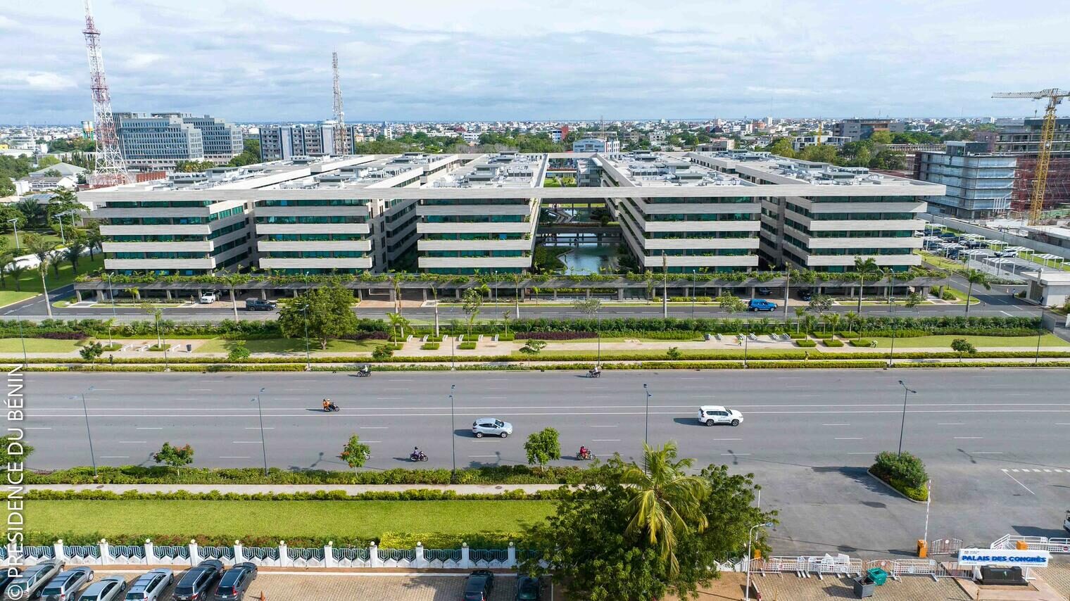 Modern administrative and business district in Cotonou